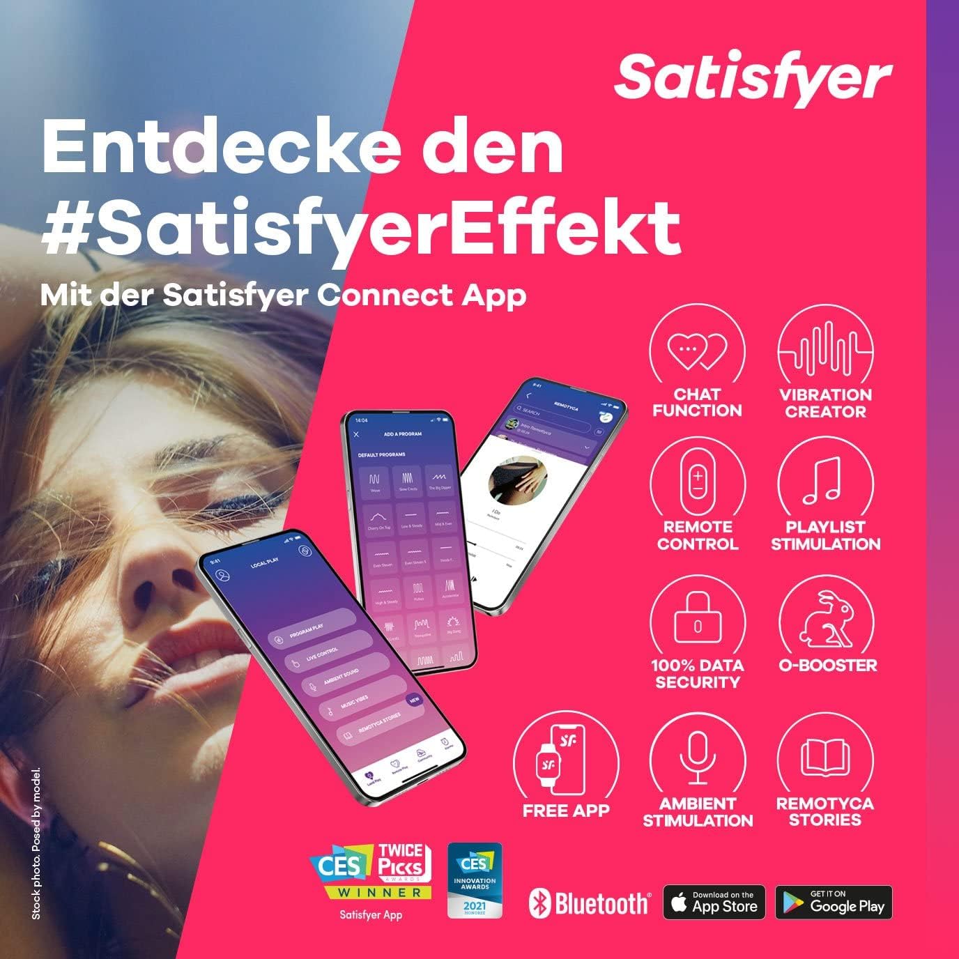 Bild von Auflegevibrator Satisfyer Dual Love Connect App, Klitoris Vibrator für Sie, Druckwellenvibrator mit App, Klitorisstimulator, Sexspielzeug für Frauen und Paare wiederaufladbar 16 cm