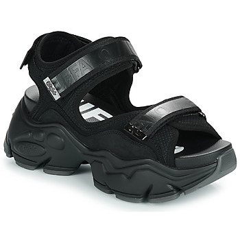 Bild von Buffalo, Damen, Sandalen, keil-sandalen fã¼r damen binary 0 - vegan nappa/nubuck, Schwarz, (37)
