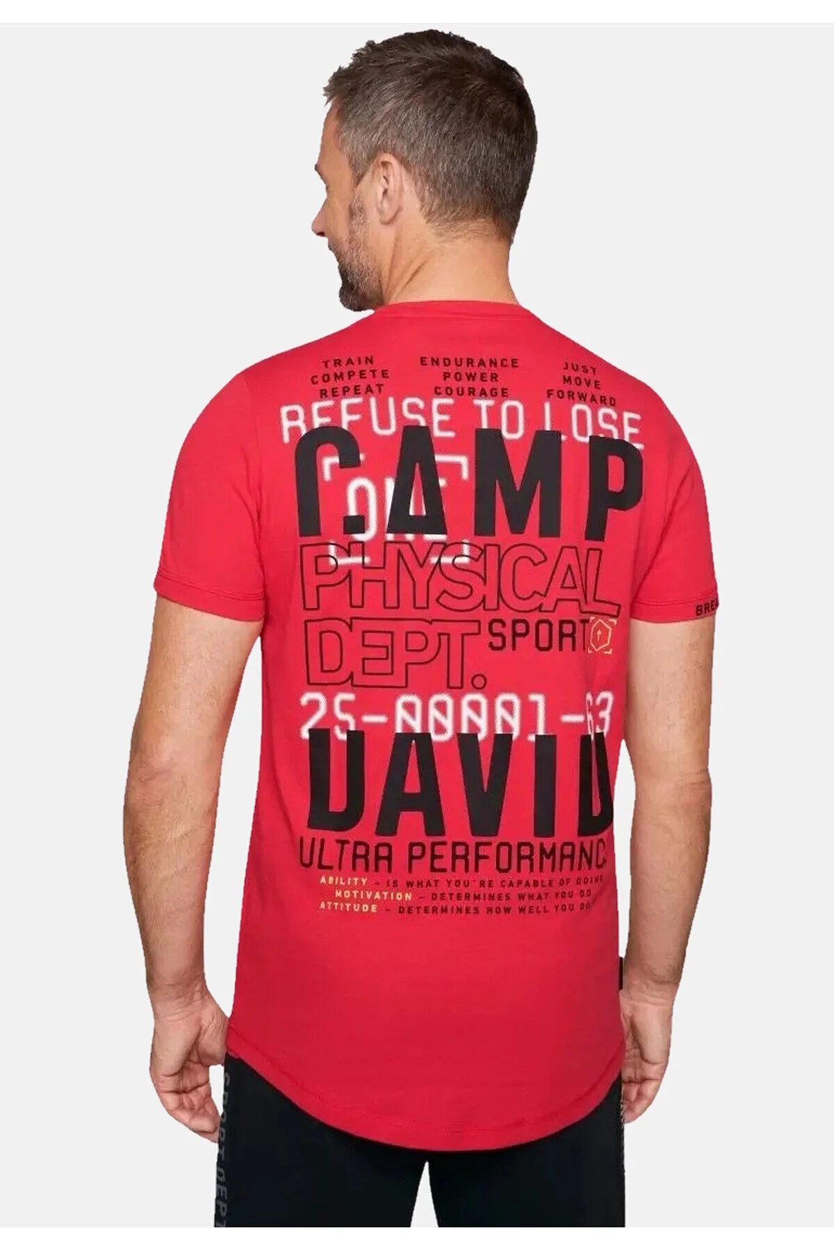 Bild von Camp David Shirt Langes T-shirt Mit Xl-rücken-print Und Rundhalsausschnitt In Lockerer Passform für Herren - M
