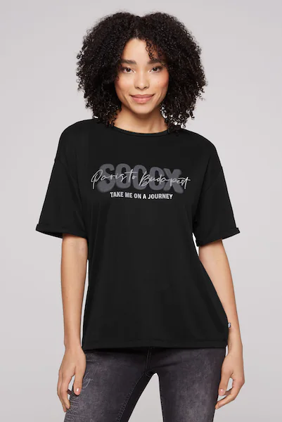 Bild von SOCCX Rundhalsshirt, mit fixierten Turn-Up-Ärmeln