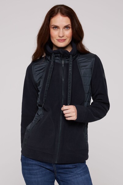 Bild von SOCCX Fleecejacke, ohne Kapuze, mit Stehkragen