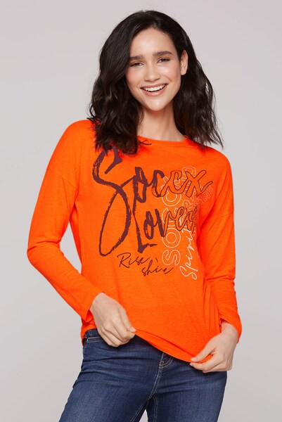 Bild von SOCCX Rundhalsshirt, mit U-Boot-Ausschnitt