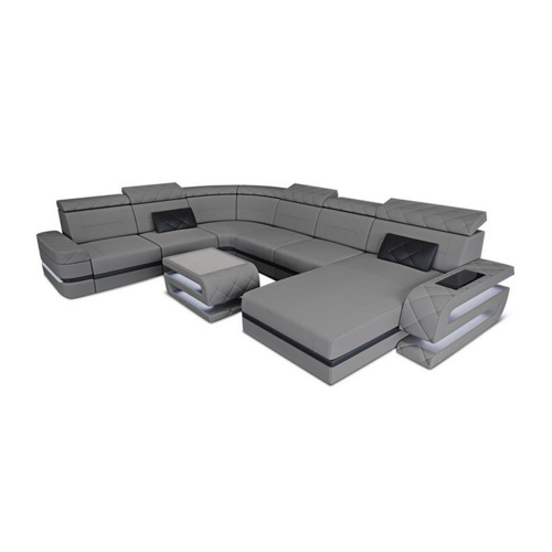 Bild von Sofa Dreams Wohnlandschaft Bologna XXL U Form mit LED und USB-Anschluss