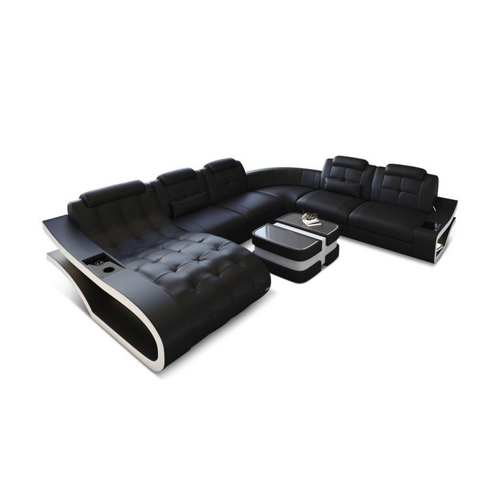 Bild von Sofa Dreams Wohnlandschaft Leder Sofa Elegante XXL Form