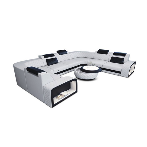 Bild von Sofa Dreams Wohnlandschaft Ledersofa Foggia U Form Mini