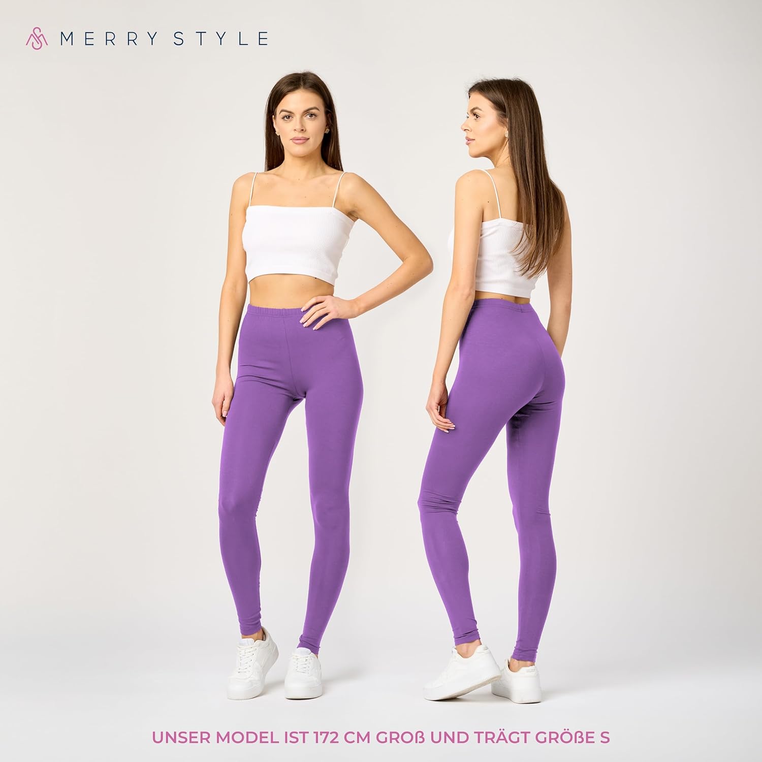 Bild von Merry Style Leggings Damen Hosen aus Viskose MS10-143 (1-tlg) elastischer Bund