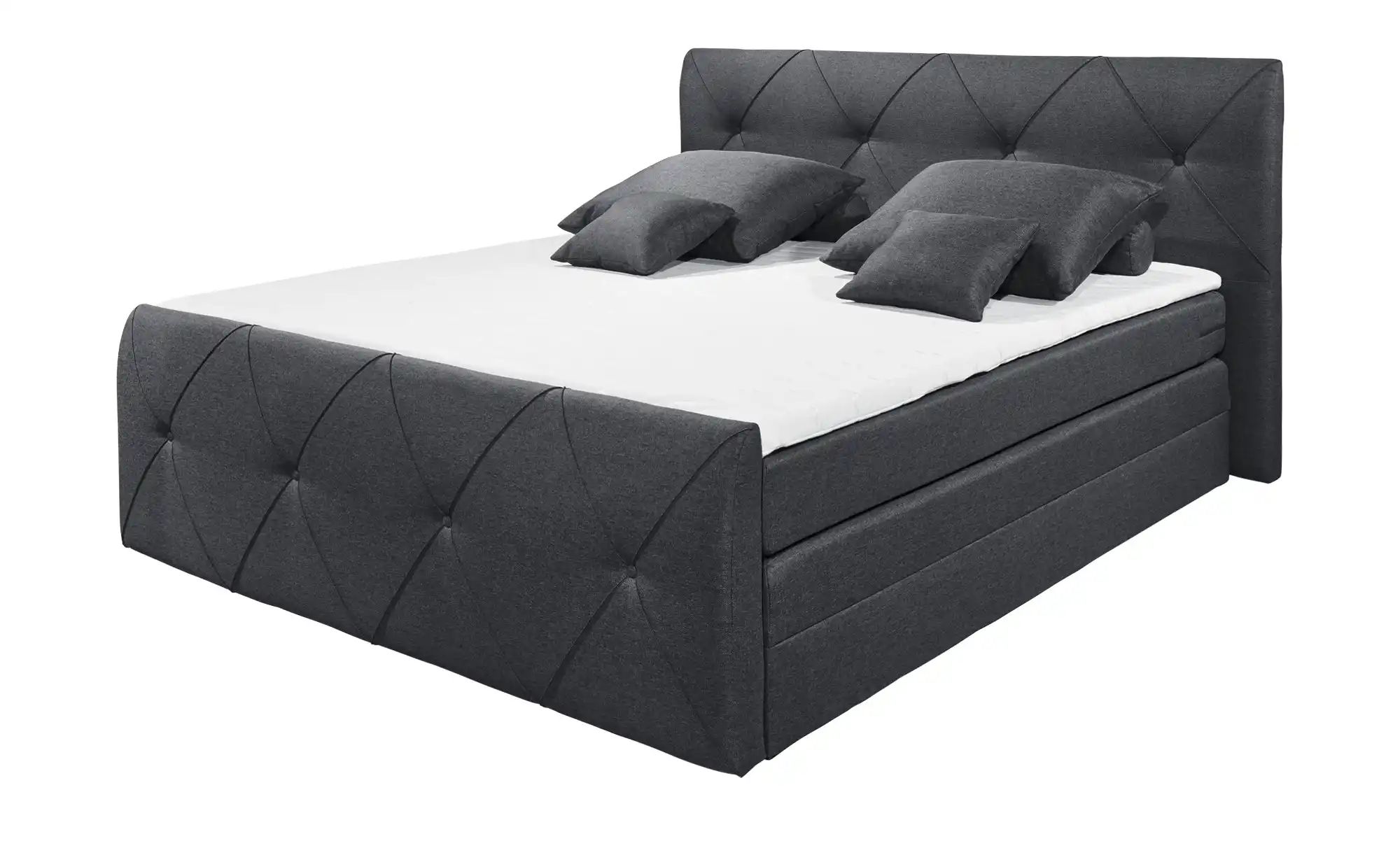 Bild von meinBett Boxspringbett  Cleo ¦ schwarz ¦ Maße (cm): B: 200 H: 114 Betten > Boxspringbetten > Boxspringbetten 180x200 - Höffner