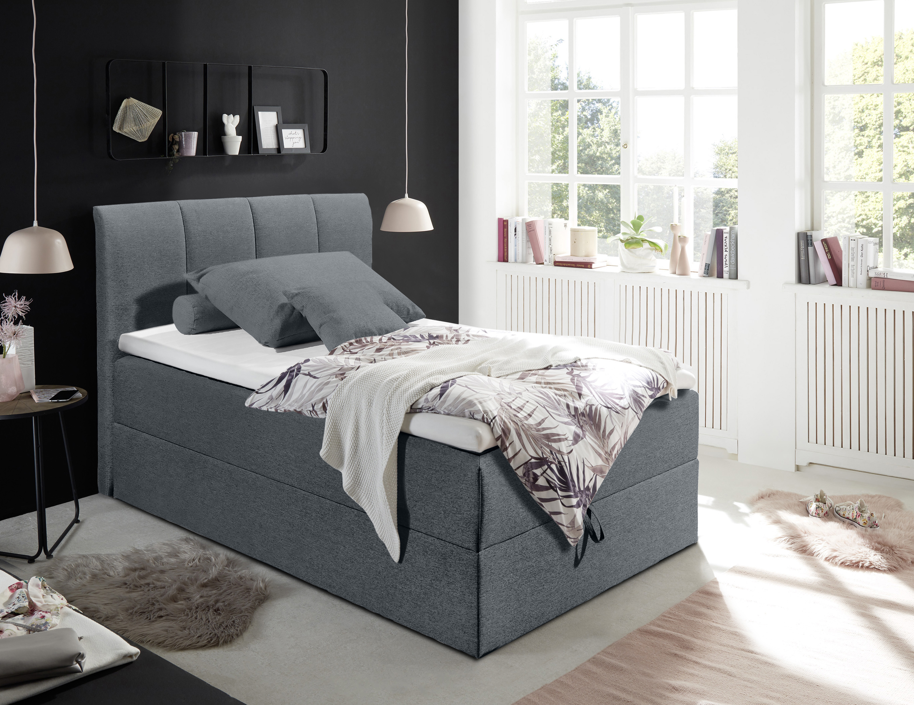Bild von ED EXCITING DESIGN Boxbett ""Granada" inkl. Bettkasten und Topper", erhältlich in den Größen 120x200cm & 180x200cm