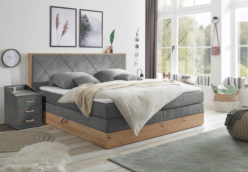 Bild von ED EXCITING DESIGN Boxspringbett "Bellevue", inkl. Bettkasten, wahlweise mit Matratze und Topper