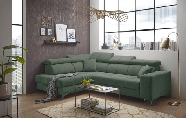 Bild von ED EXCITING DESIGN Ecksofa Sydney, mit elektrischer Sitzverbreitung oder Schlaffunktion