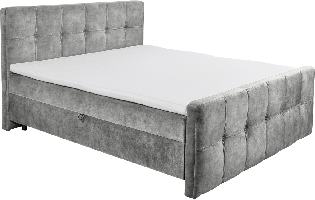 Bild von ED Exciting Design Boxbett Valetta 6 - Luxus-Mikrofaser, Tonnentaschenfederkern, HR-30 Topper, Bettkasten - H2 Härtegrad (bis 120 kg)  in verschiedenen Farben erhältlich