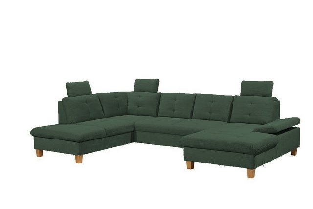 Bild von Wohnlandschaft "Ascot" von Ed Exciting Design in Breitcord  mit Schlaffunktion, Bettkasten und variabler Kopfstütze