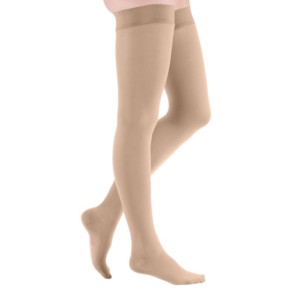 Bild von mediven comfort CCL2 Schenkelstrümpfe normal (72-83 cm) mit FBR