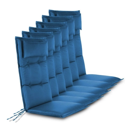 Bild von Aspero Hochlehnerauflage 6 Hochlehner Stuhlauflagen Sitzpolster (Set) – Wasserdicht