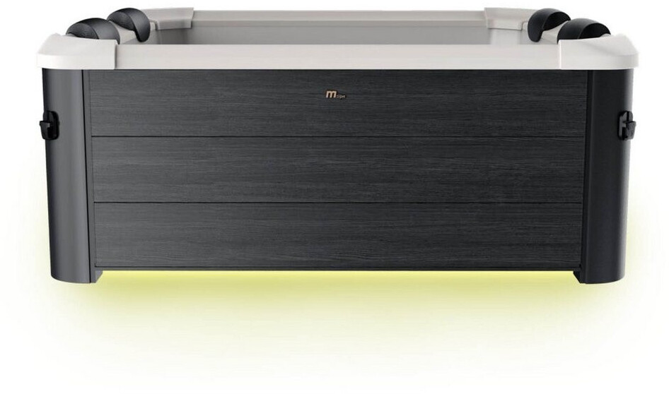 Bild von BRAST® Whirlpool MSpa Oslo mit Fester Außenwand | LED-Beleuchtung mit 20 einstellbaren Farben für 6 Personen | 160x160x65cm | 120 Massagedüsen | Ganzjähriger Einsatz Winterfest | In & Outdoor Pool