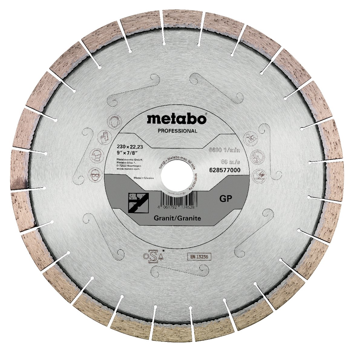 Bild von Disco de cortar de diamante 230x22,23mm, "GP", Granit "professional" (628577000)