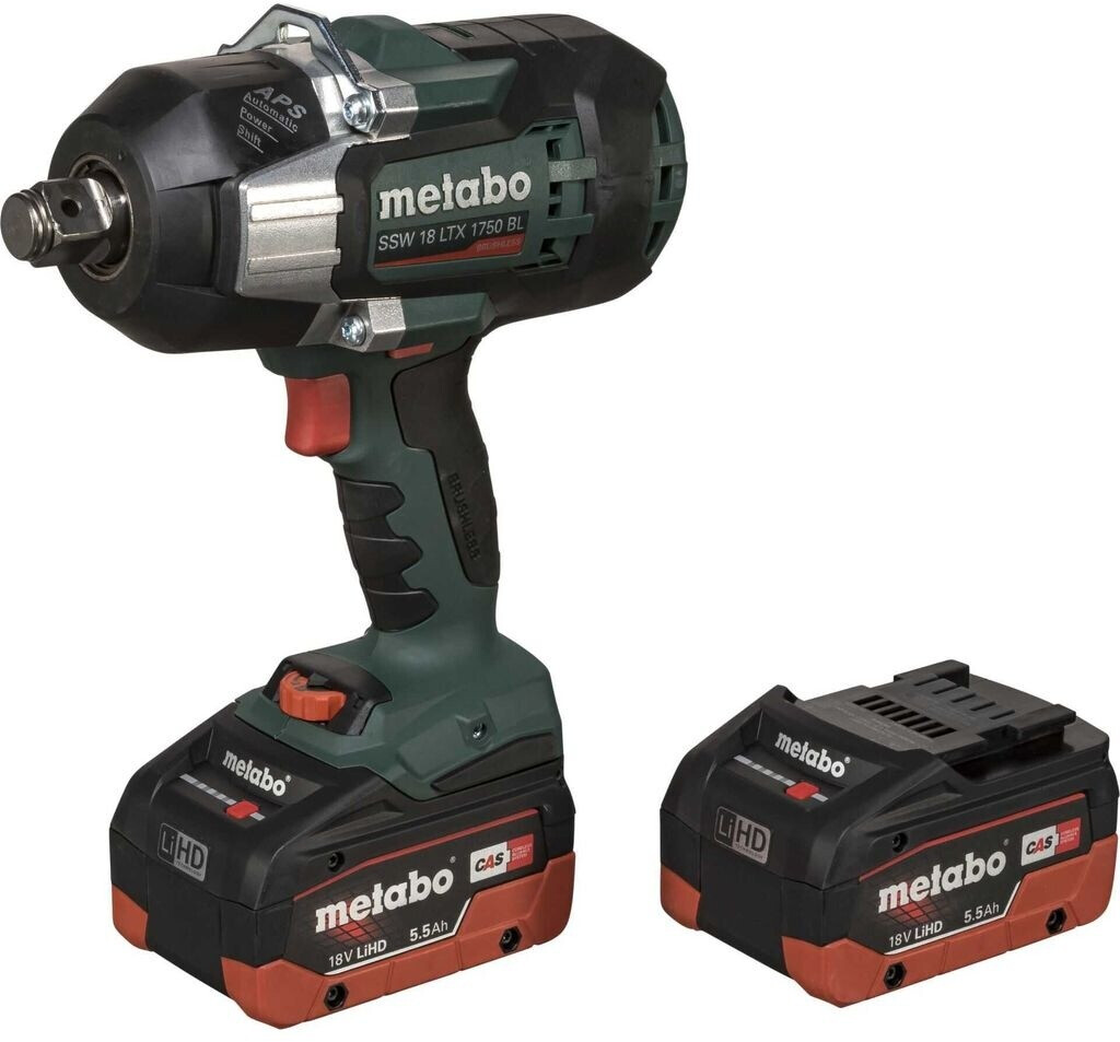 Bild von Metabo SSW 18 LTX 1750 BL - Schlagschrauber - schnurlos - 3/4 -Vierkantinbus - 1750 N·m - 2 Akkus - 18 V