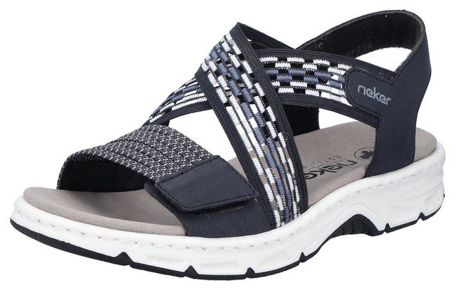 Bild von Rieker Sandale, Sommerschuh, Sandalette, Keilabsatz, mit praktischem Klettverschluss