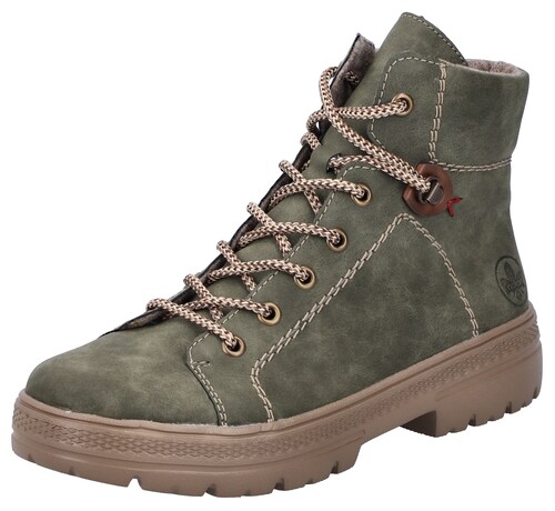 Bild von Rieker Schnürboots, Stiefelette, Plateausohle, Kontrastnaht, mit Innenreißverschluss