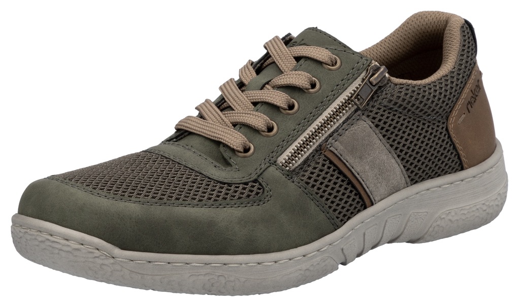 Bild von Rieker Sneaker, Halbschuh, Schnürschuh, Freizeitschuh mit seitlichem Reißverschluss