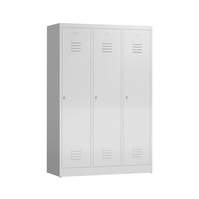 Bild von möbel-direkt.de Garderobenschrank Garderobenschrank Metallspind ClassiX Premium (komplett Set, 1-St., 1 Schrank) Komplett montiert und verschweißt