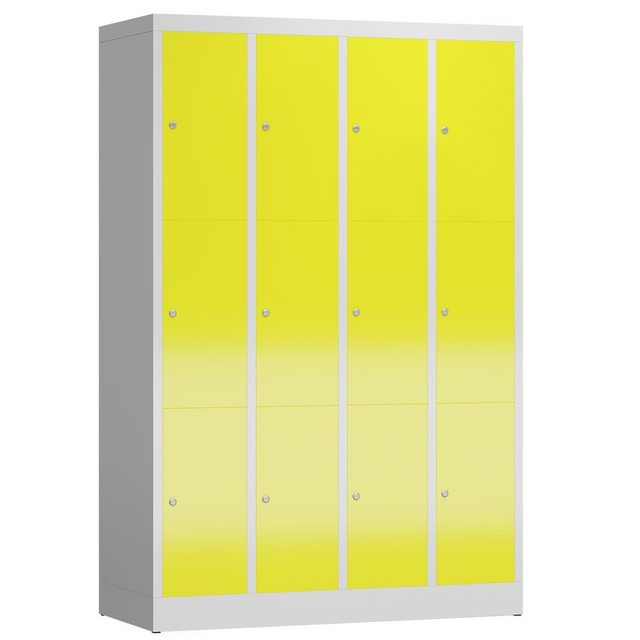 Bild von Steelboxx Fächerschrank ClassiX Schließfachschrank, 4 Abteile à 3 Fächer, 1800 x 1185 x 500 mm (1-St) Komplett verschweißt und montiert - keine Montage erforderlich