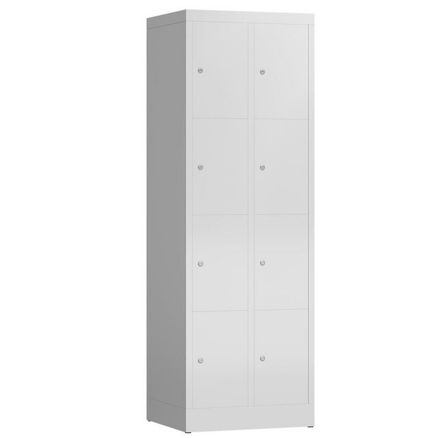 Bild von Steelboxx Fächerschrank ClassiX Schließfachschrank, 2 Abteile à 4 Fächer, 1800 x 590 x 500 mm (1-St) Komplett verschweißt und montiert - keine Montage erforderlich