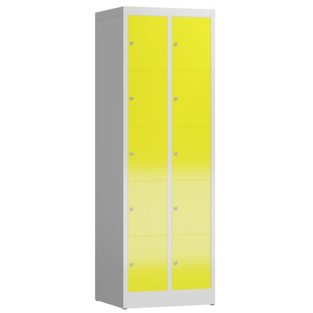 Bild von Steelboxx Fächerschrank ClassiX Schließfachschrank, 2 Abteile à 5 Fächer, 1800 x 590 x 500 mm (1-St) Komplett verschweißt und montiert - keine Montage erforderlich