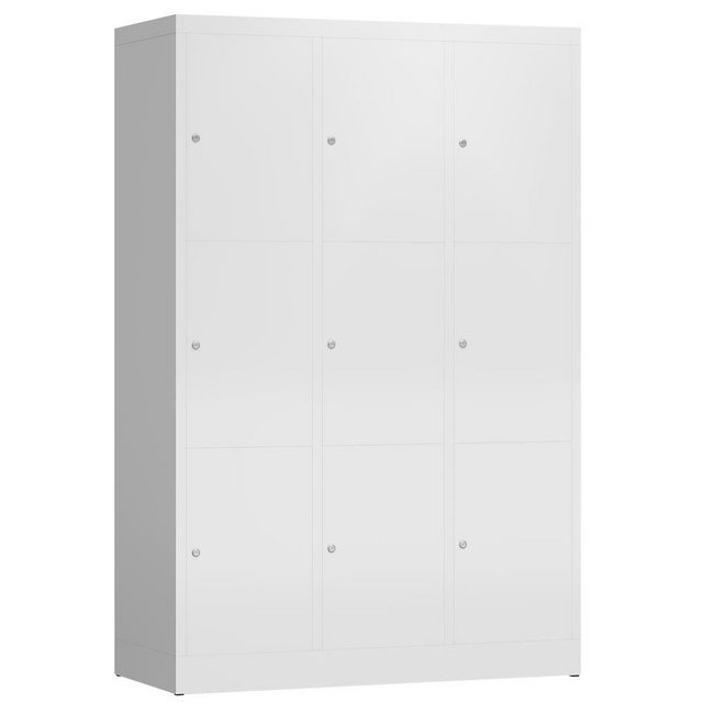 Bild von Steelboxx Fächerschrank Schließfachschrank 9 Fächer Spindschrank (1-St) komplett montiert, keine Montage notwendig