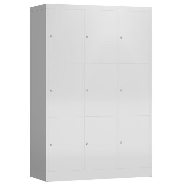 Bild von Steelboxx Fächerschrank Schließfachschrank 9 Fächer Spindschrank (1-St) komplett montiert, keine Montage notwendig
