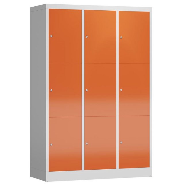 Bild von Steelboxx Fächerschrank Schließfachschrank 9 Fächer Spindschrank (1-St) komplett montiert, keine Montage notwendig