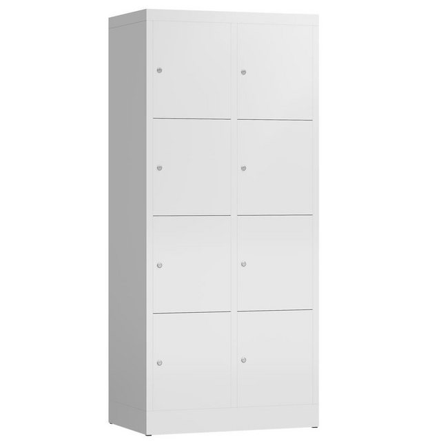 Bild von Steelboxx Fächerschrank Schließfachschrank 8 Fächer Spindschrank (1-St) komplett montiert, keine Montage notwendig
