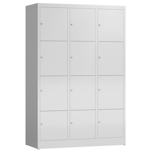Bild von Steelboxx Fächerschrank Schließfachschrank 12 Fächer Spindschrank (1-St) komplett montiert, keine Montage notwendig