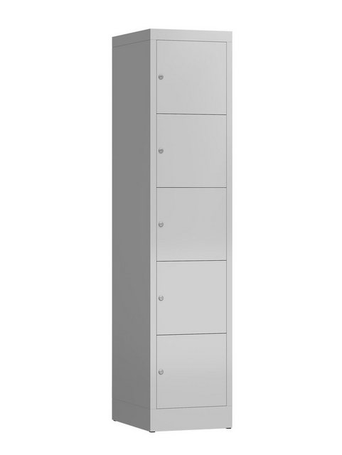 Bild von Steelboxx Fächerschrank Schließfachschrank 5 Fächer Spindschrank (1-St) komplett montiert, keine Montage notwendig