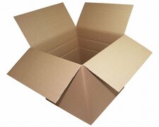 Bild von Faltkarton  500x500x(300)-500mm (Außenmaß) mit variabler Höhe 2-wellig braun