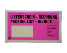 Bild von Dokumententaschen *Lieferschein/Rechnung* DIN Lang 235x130mm pink, 1000 Stk.