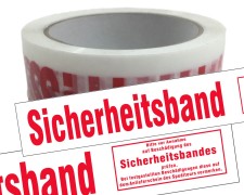 Bild von Packband Klebeband 50mmx66m low noise weiß-transparent mit Aufdruck SICHERHEITSBAND