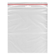 Bild von Druckverschlussbeutel 300 x 400 mm mit Eurolochung Farbstreifen rot 1000 Stk.
