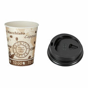 Bild von Kaffeebecher Premium mit Deckel, "Coffee to go", Pappe besch., 200 ml,  75 Stk.