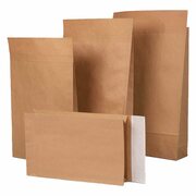 Bild von Musterfaltenbeutel mit SK-Klappe aus Kraftpapier 120 g/m2 300x80x430 + 50 mm