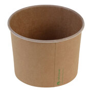Bild von Eisbecher Pappbecher Kraft mit Biobeschichtung 480 ml O 105mm braun,  50 Stk.