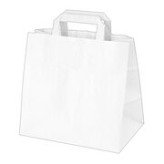 Bild von GASTRO Papiertragetaschen 25 x 26 x 17 cm mit EAN-Code weiß, 250 Stk.