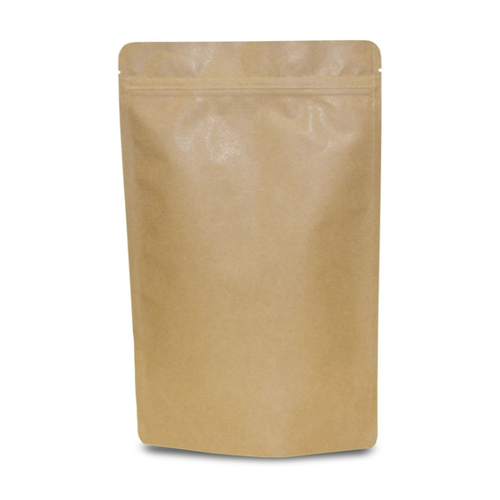 Bild von Standbodenbeutel Kraftpapier braun High Barrier mit Alubeschichtung