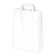 Bild von GASTRO Papiertragetaschen 32 x 26 x 14 cm mit EAN-Code weiss,  50 Stk.