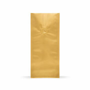 Bild von Quad Bags 120x90x290 mm mit Aromaschutzventil, 500g, gold, 1000 Stk.
