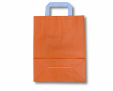 Bild von Papiertragetaschen aus Kraftpapier 220+100x280mm orange, 250 Stk.