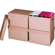 Bild von Archivboxen 413x330x266mm mit Stülpdeckel und praktischen Tragegriffen, braun