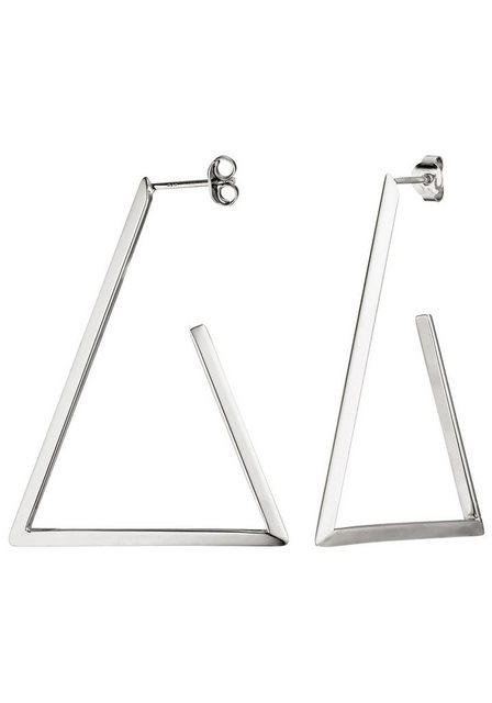 Bild von JOBO Paar Creolen, dreieckig 925 Silber