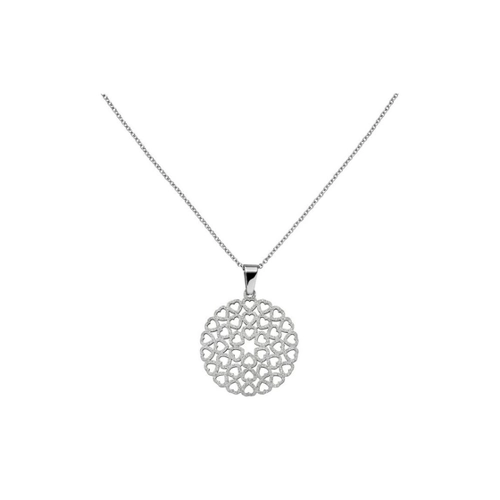 Bild von Elegante Jobo Kette mit Anhänger Herzen aus Edelstahl