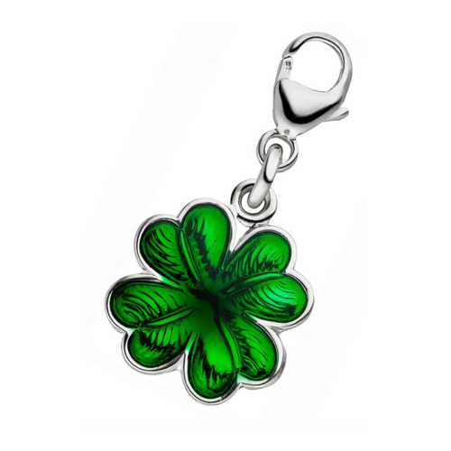 Bild von Charm-Anhänger Kleeblatt aus 925 Sterlingsilber